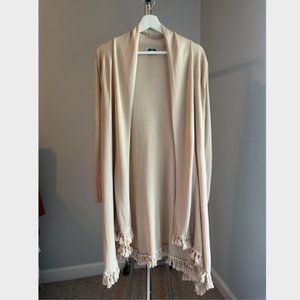 Shawl Collar Cardigan with Tassel Trim by MudPie - S/M
